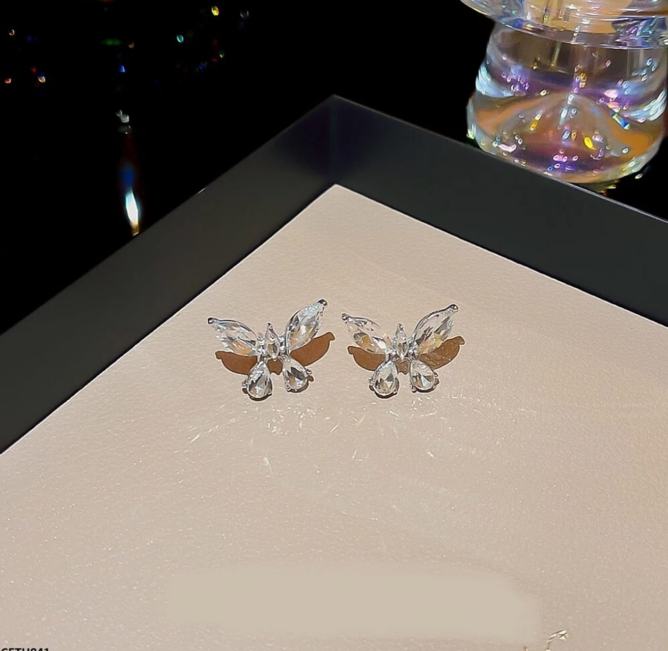 Zircony Crystal Butterfly Studs