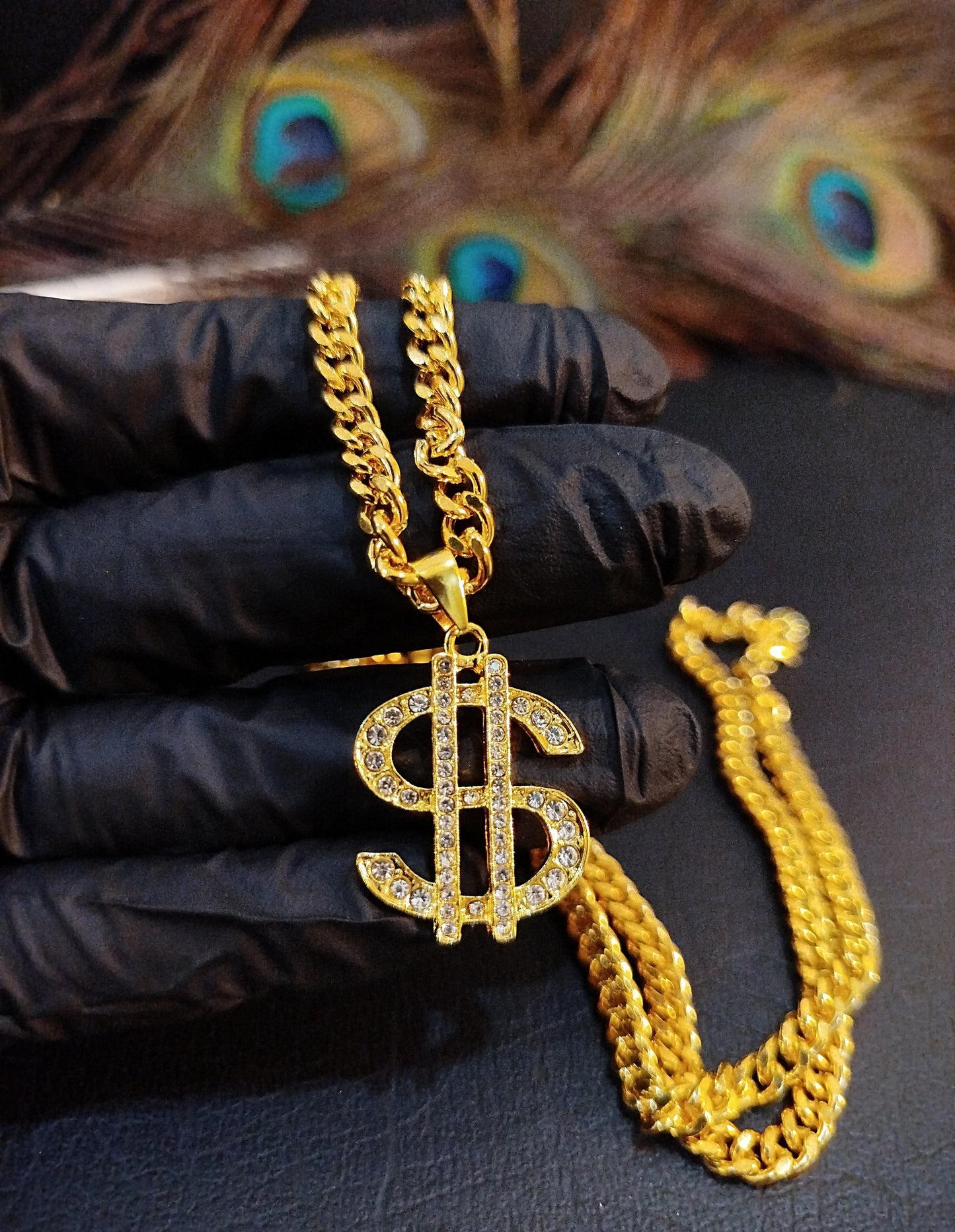 Hip Hop Dollar Sign Necklace